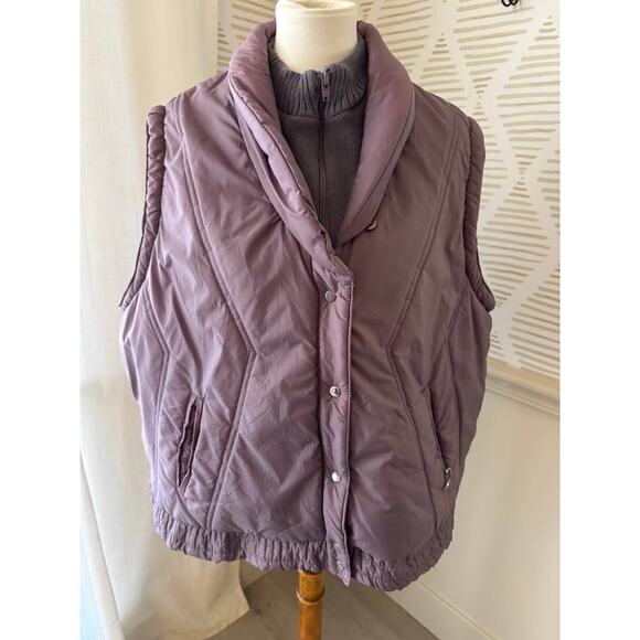 Current Seen Large/XL Vintage Quilted Convertible Puffer Jacket Coat Vest - Picture 7 of 10